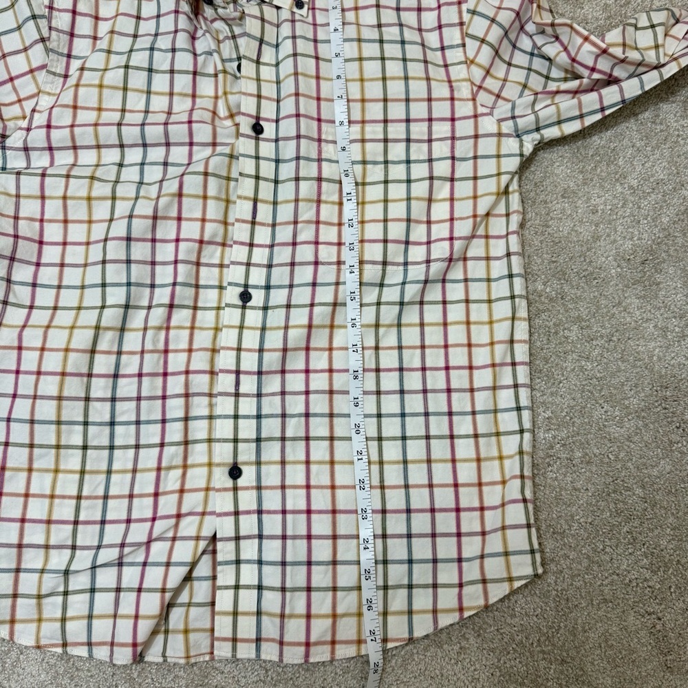 Rainbow Plaid Button Down Men's Small - Picture 9 of 9